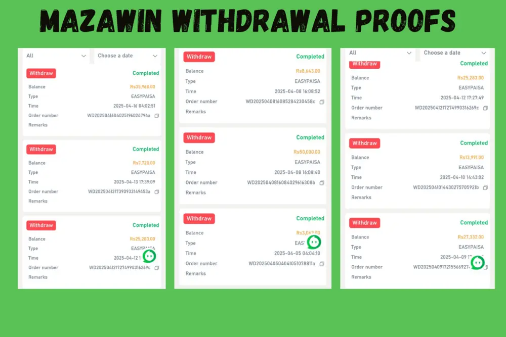 MAZAWIN Withdrawal Proofs