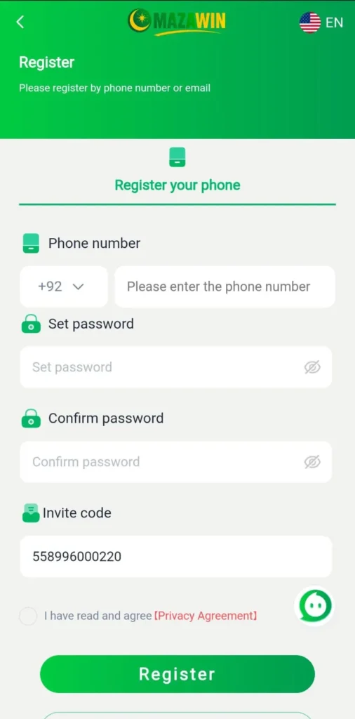 Register Account